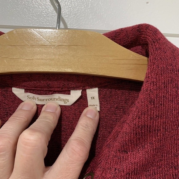 Soft Surroundings Women’s Willow Fleece Shirt Jacket Embroidered Size 1X EUC - Picture 5 of 9